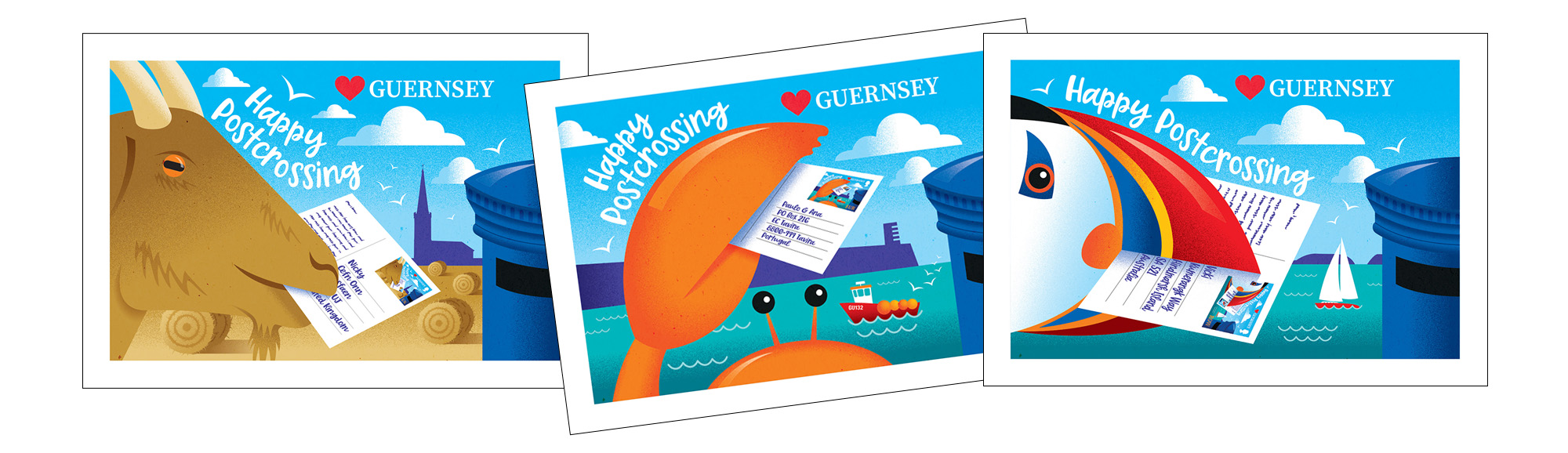 Set of 3 Postcards